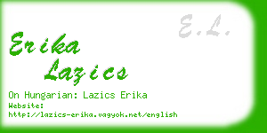 erika lazics business card